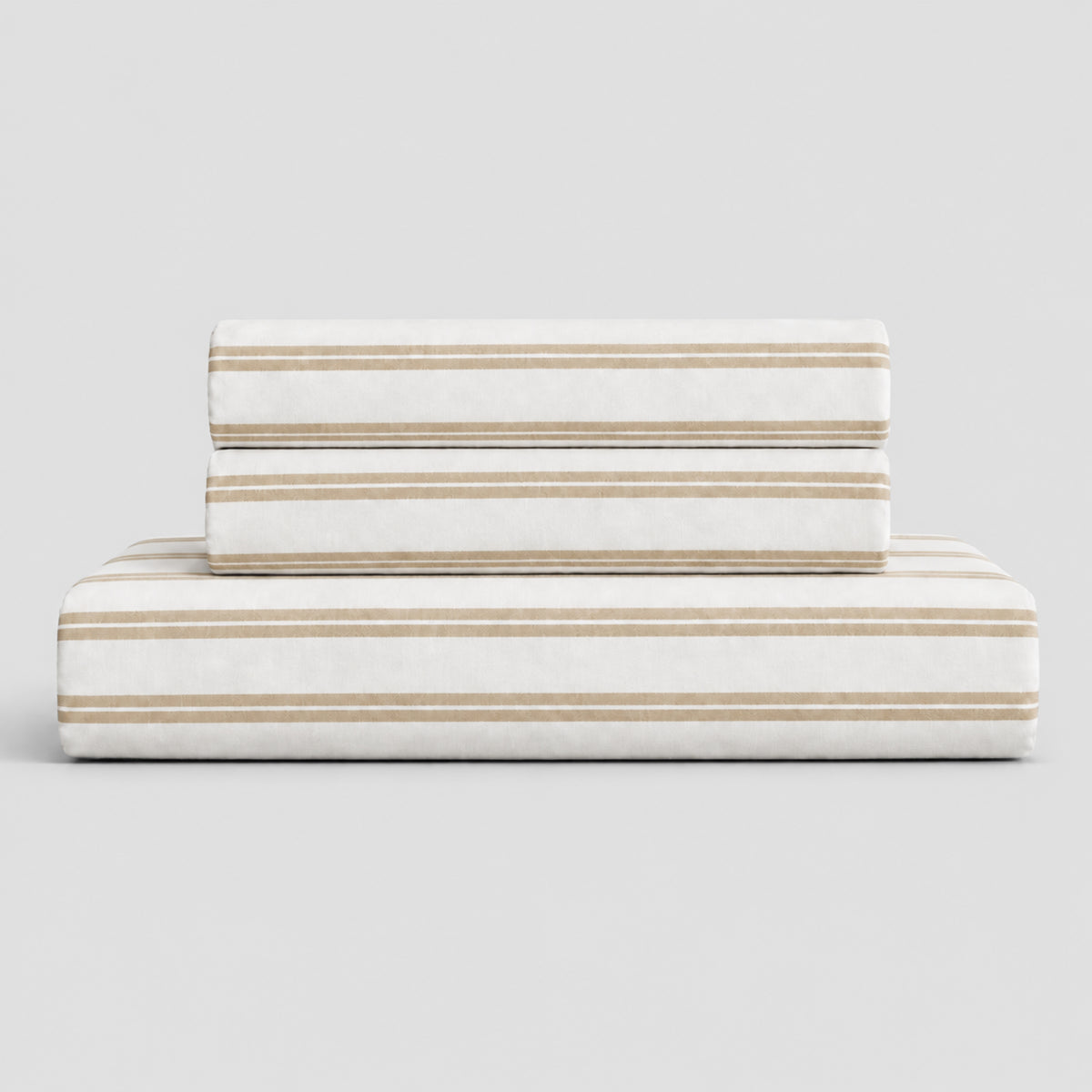 Pinstripe Percale Flat Sheet Set