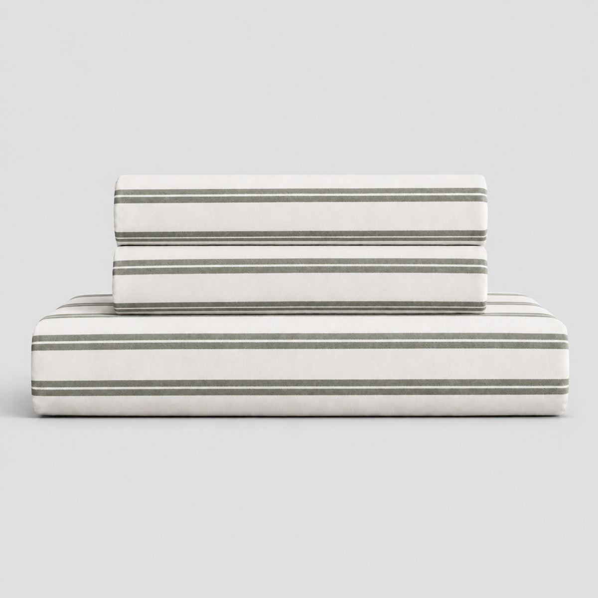 Pinstripe Percale Flat Sheet Set