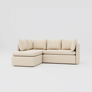 Scandinavian four seater L shape sectional sofa perfect for modern living rooms.