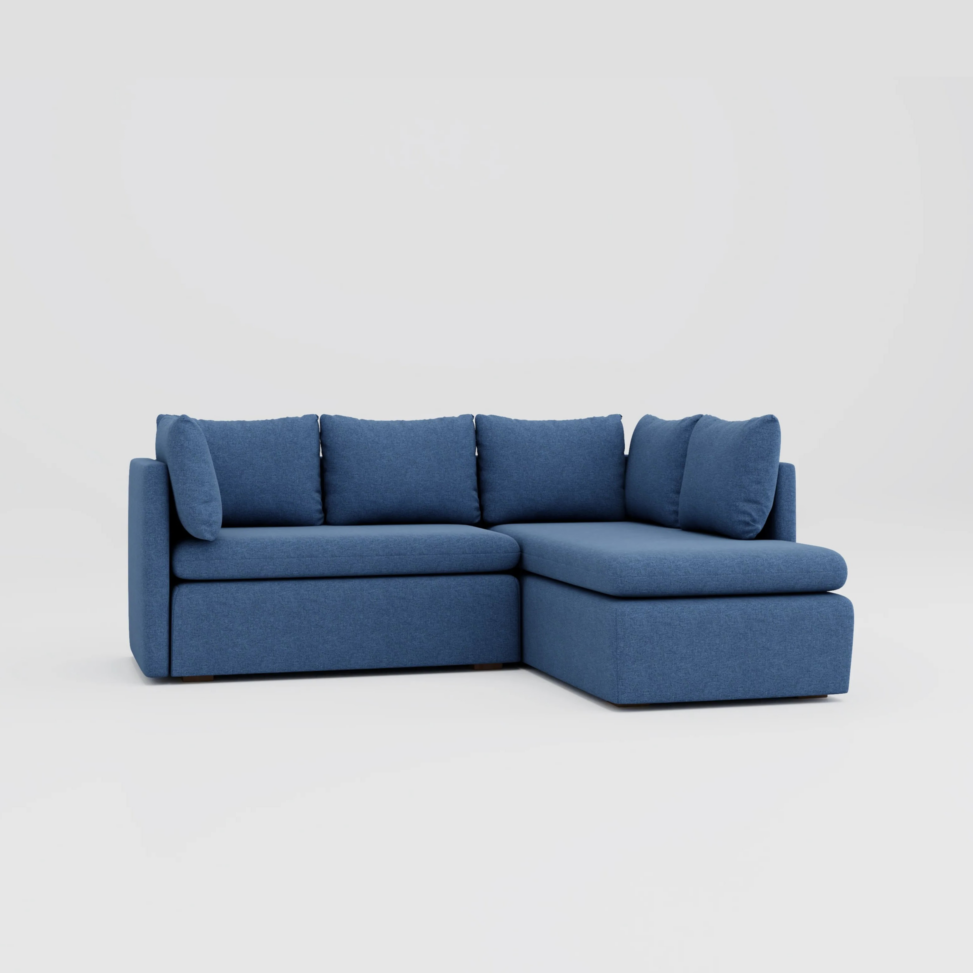 Scandinavian four seater L shape sectional sofa perfect for modern living rooms.