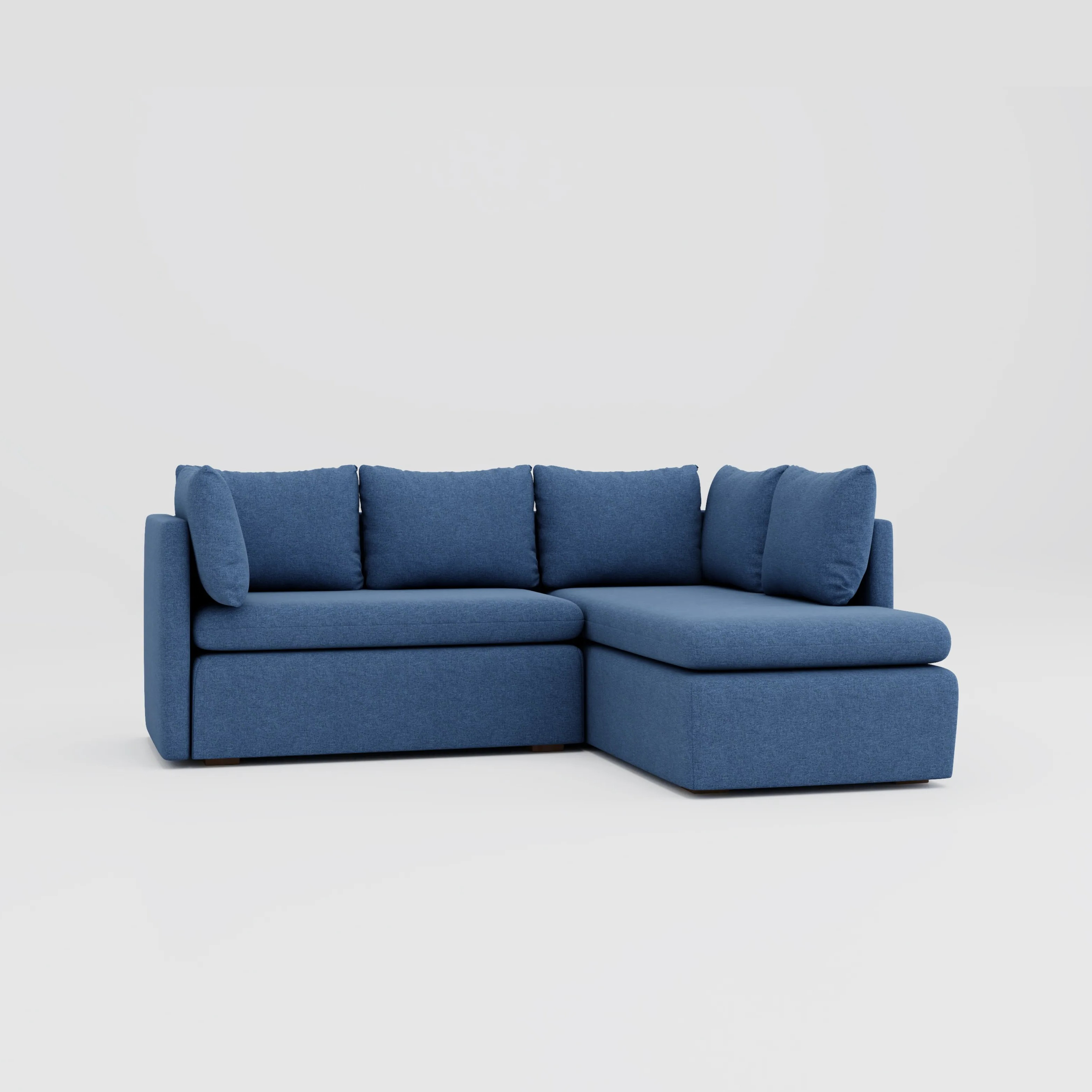 Scandinavian four seater L shape sectional sofa perfect for modern living rooms.