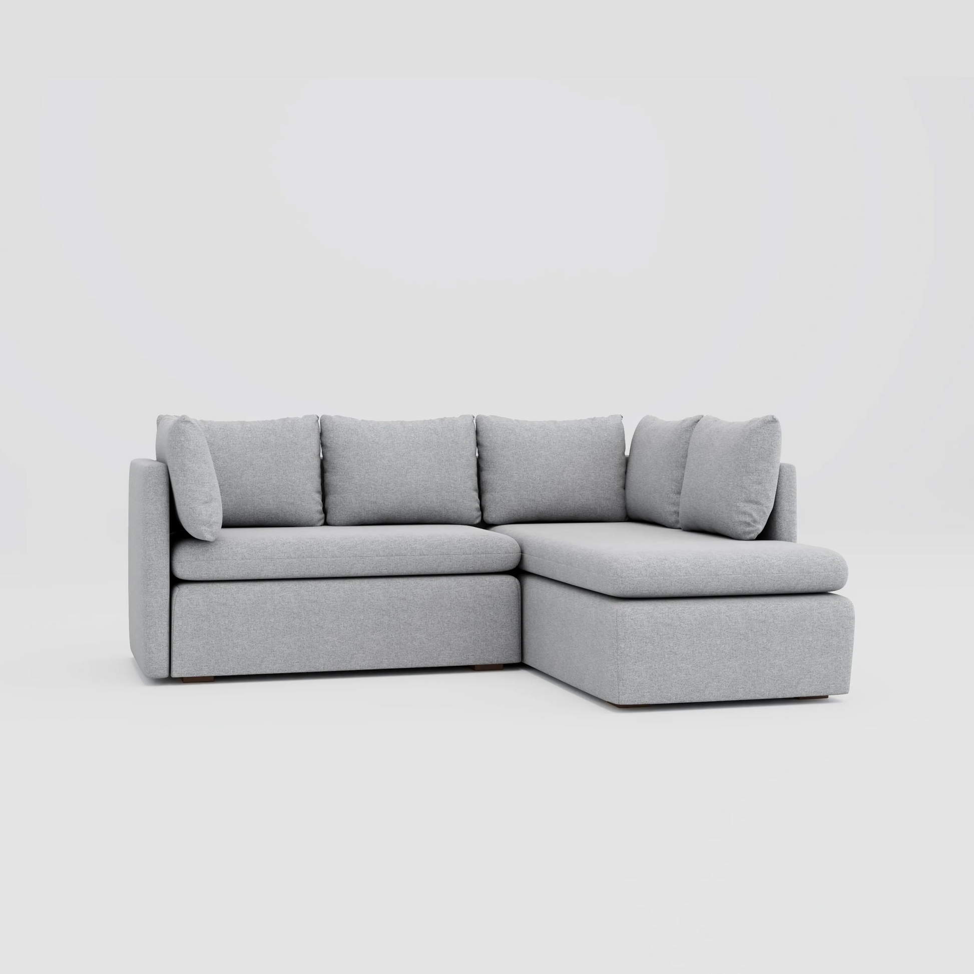 Scandinavian four seater L shape sectional sofa perfect for modern living rooms.