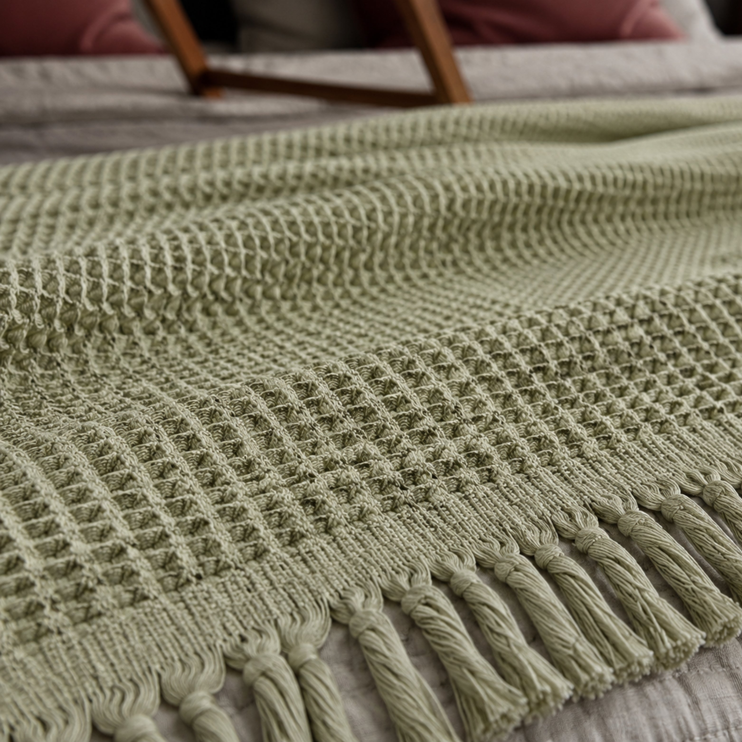 Fringe Honeycomb Bedspread