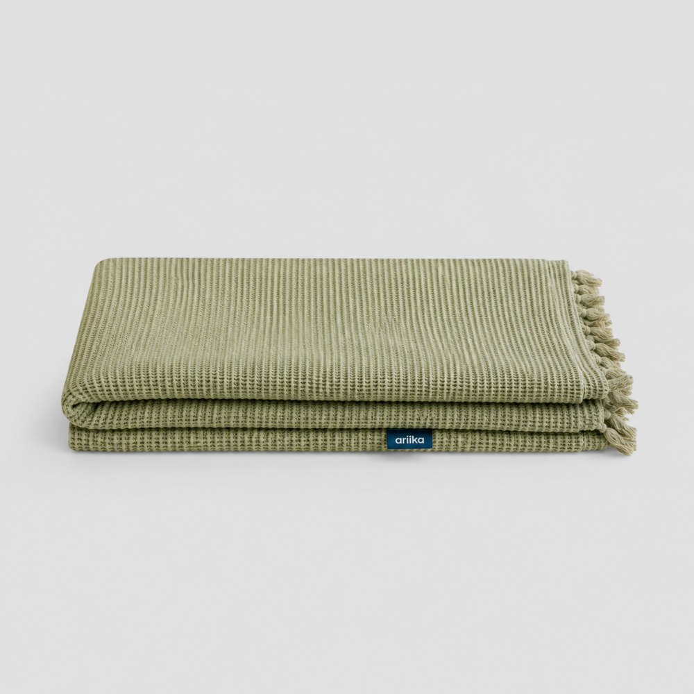 Fringe Honeycomb Throw Blanket