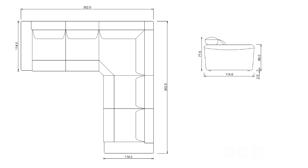 Sway Motion Corner Sofa