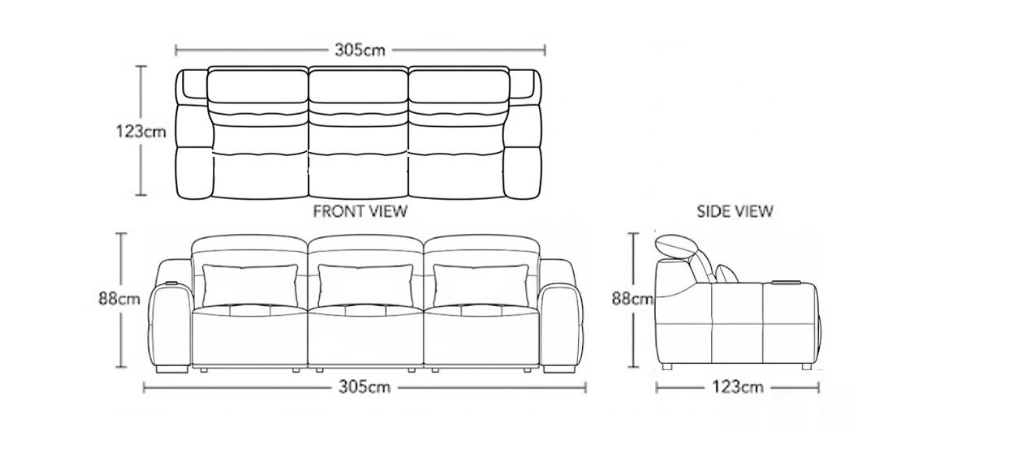 Dune Motion 3 Seater Sofa Bed