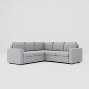 Modern four seater corner L shape family sofa with a polyester fabric and beech frame.