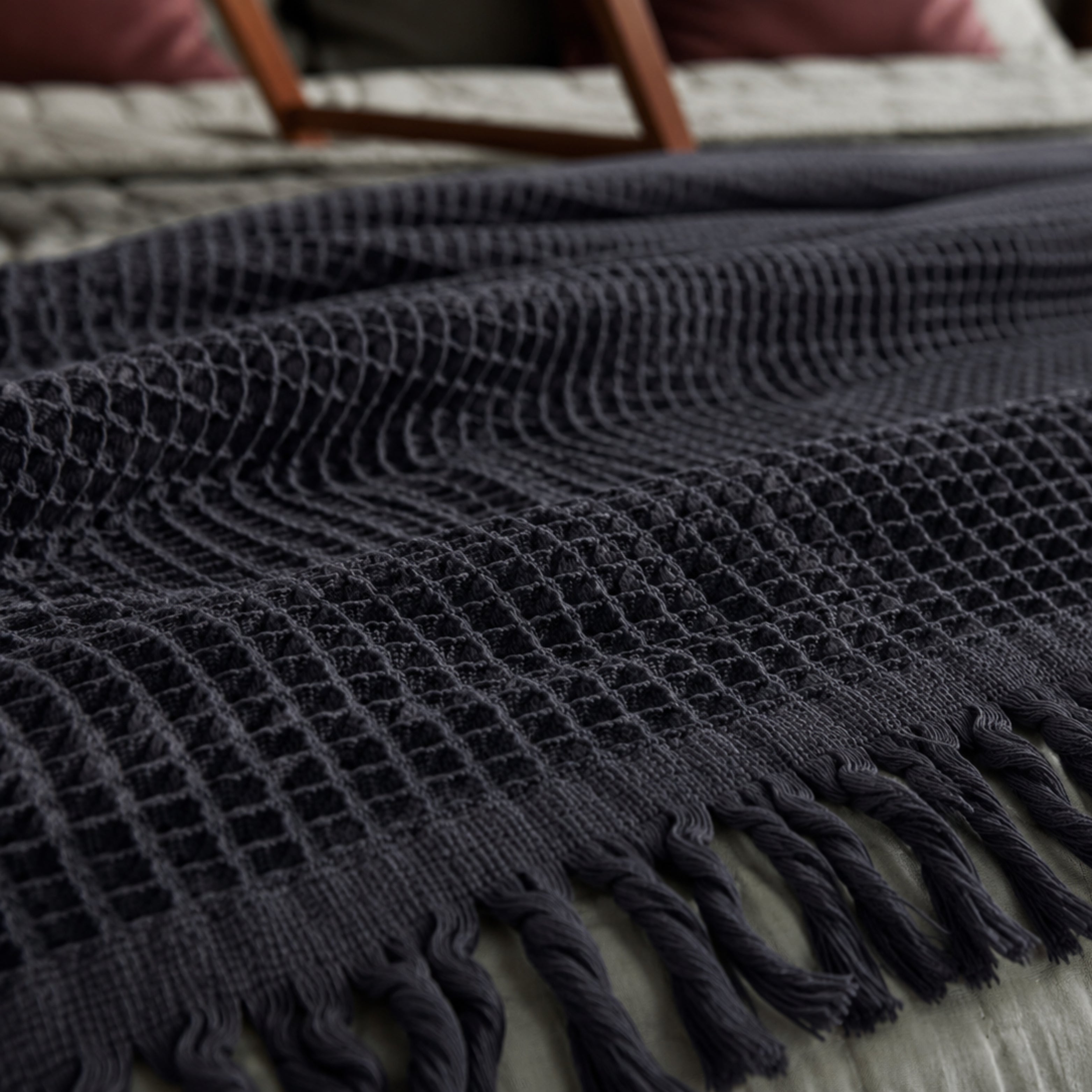Fringe Honeycomb Bedspread