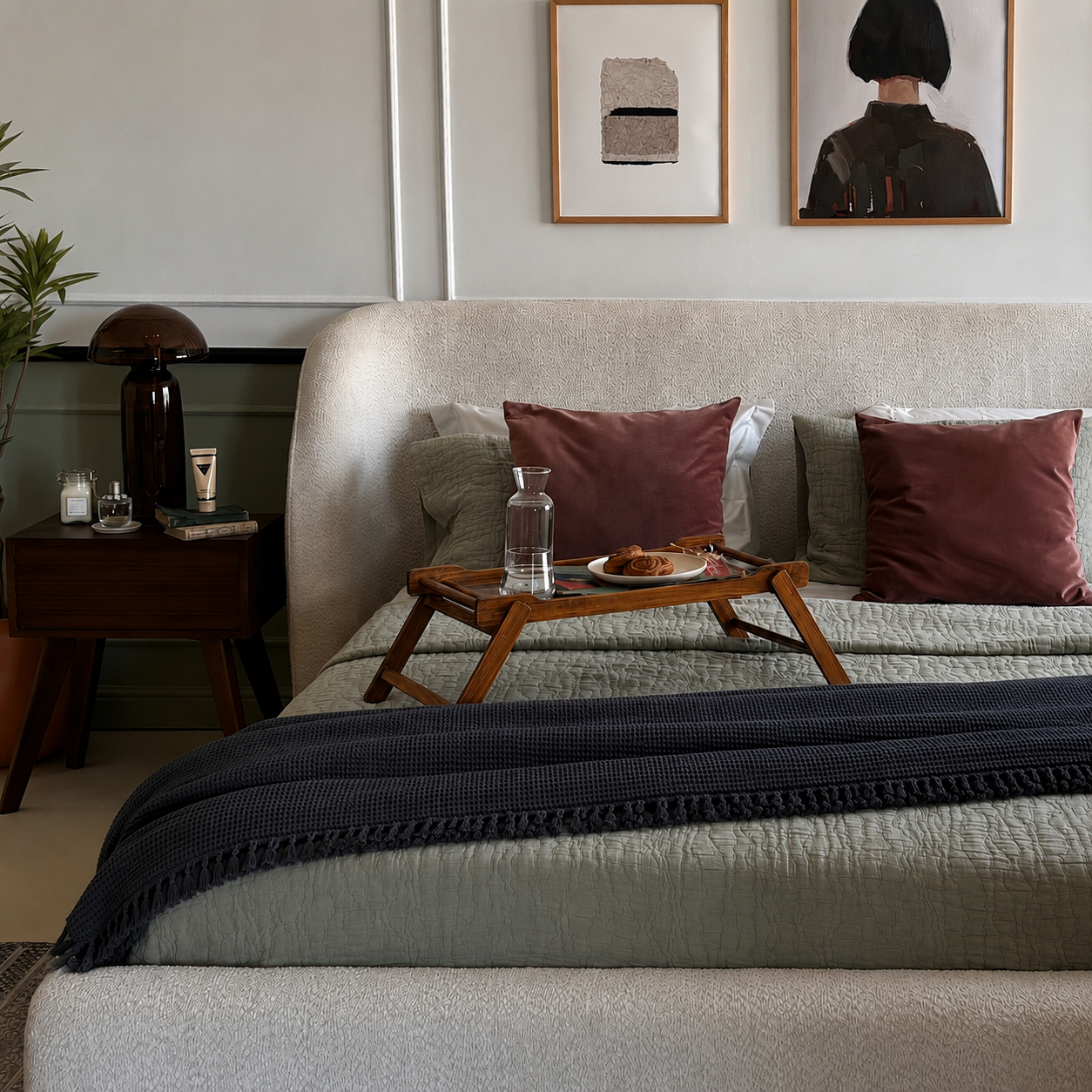 Fringe Honeycomb Bedspread