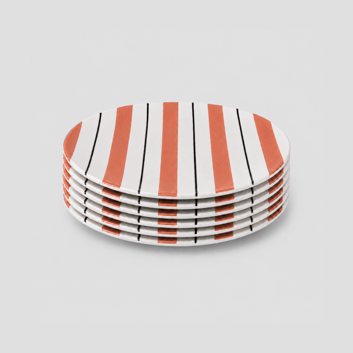 Stripes Dessert Plate Set of (6)