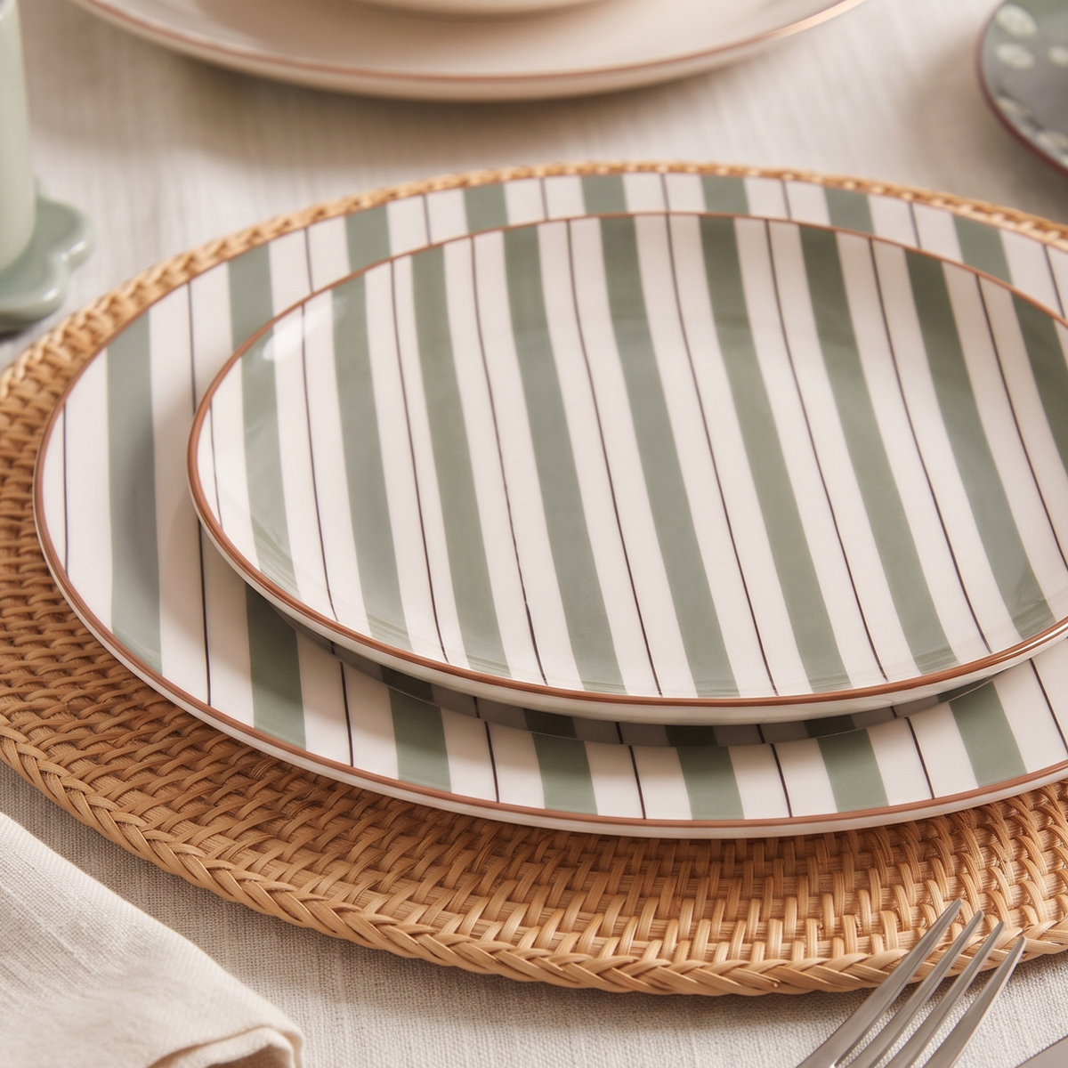 Stripes Dessert Plate Set of (6)