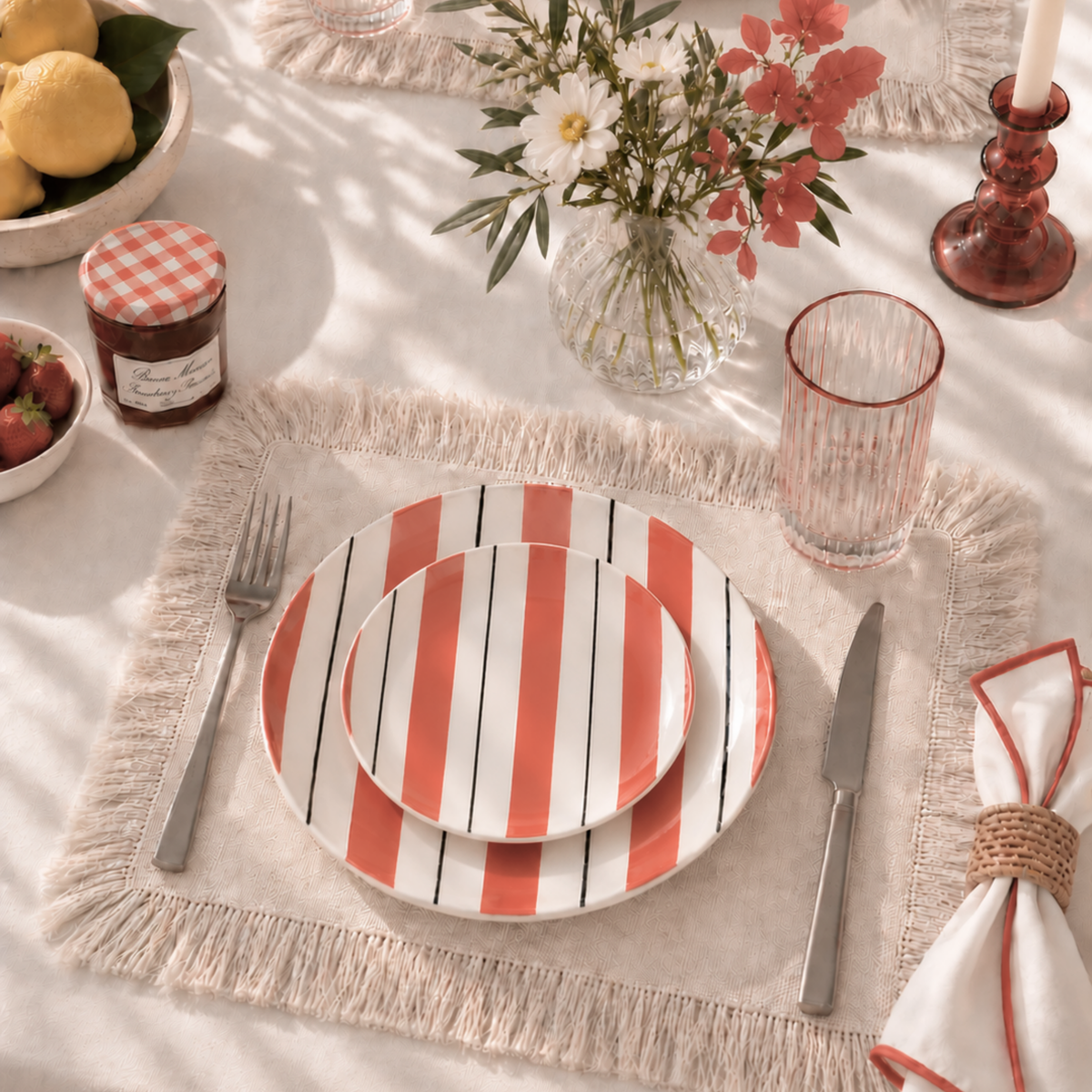 Stripes Dessert Plate Set of (6)