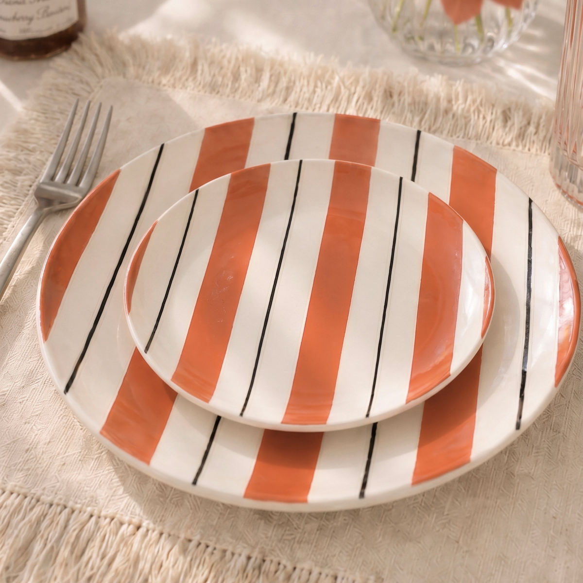Stripes Dessert Plate Set of (6)