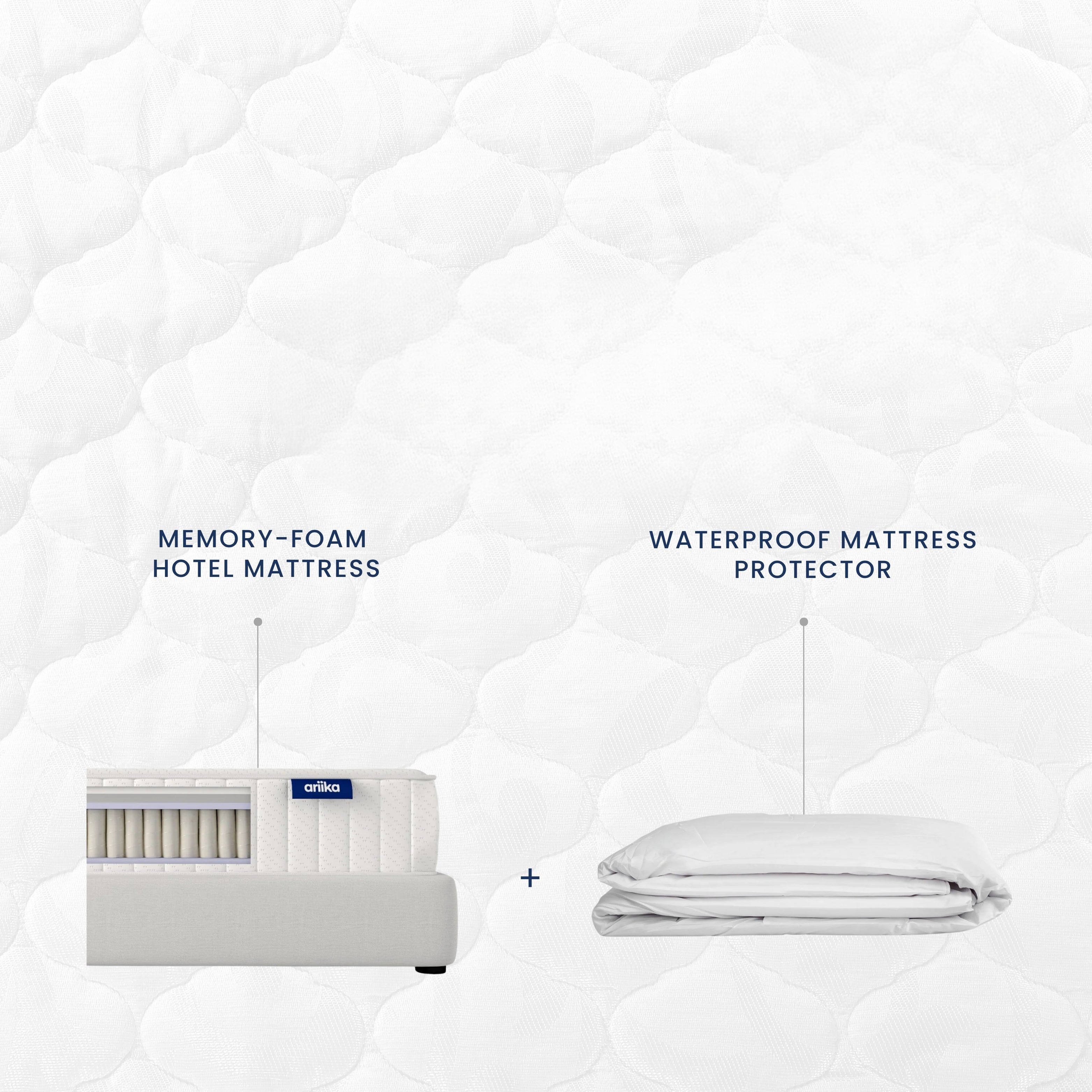 Memory Foam Hotel Mattress + Premium Waterproof Protector