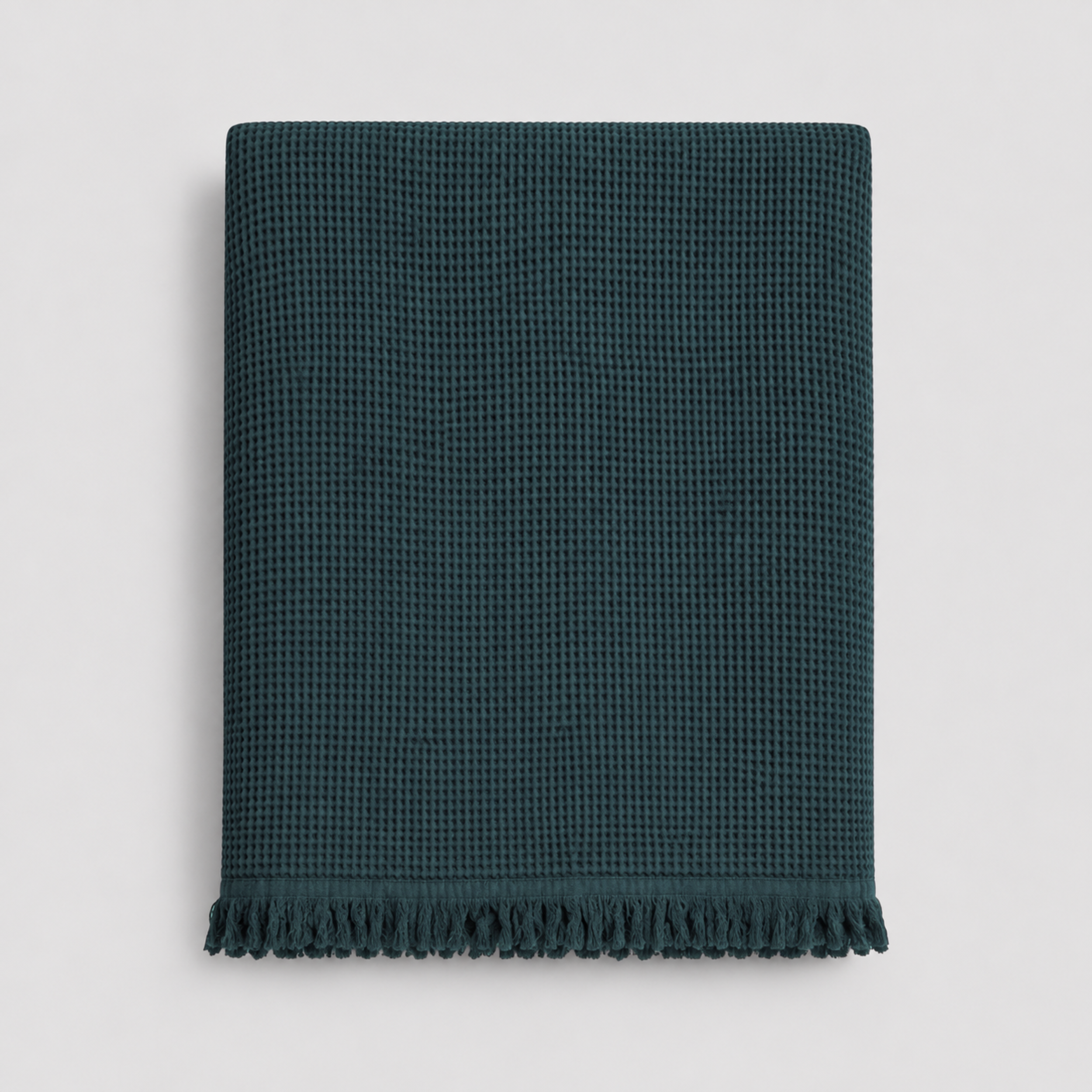 Fringe Honeycomb Throw Blanket