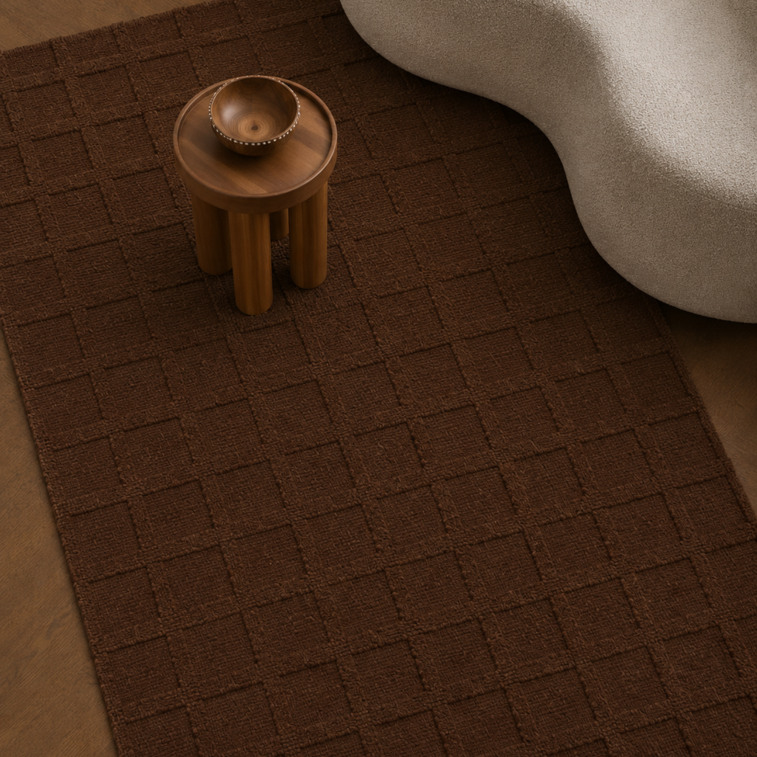 Umber clay Handtufted Rug