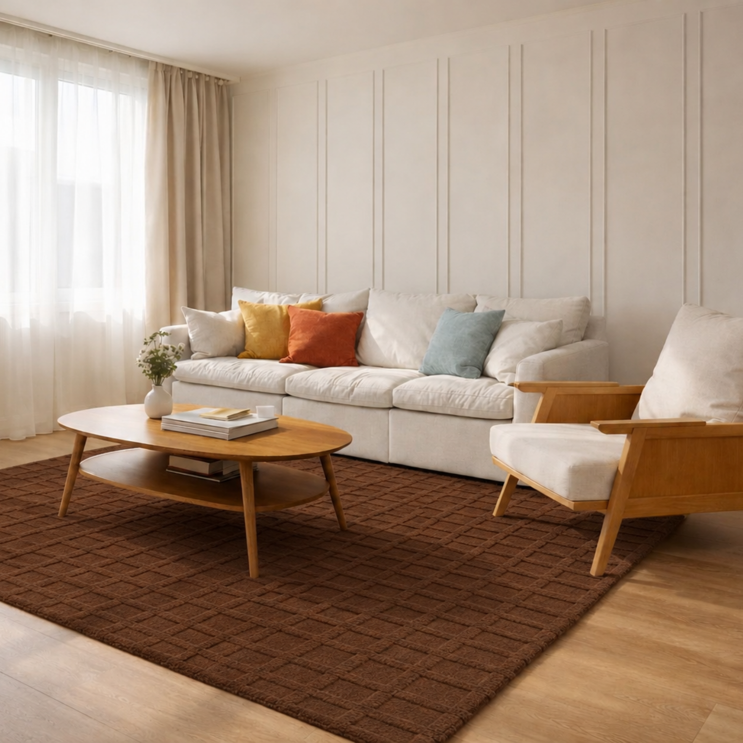 Umber clay Handtufted Rug