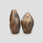 Vilyn Sculpted Vase, Set of Two in ceramic, perfect for living rooms, featuring a Handmade design.