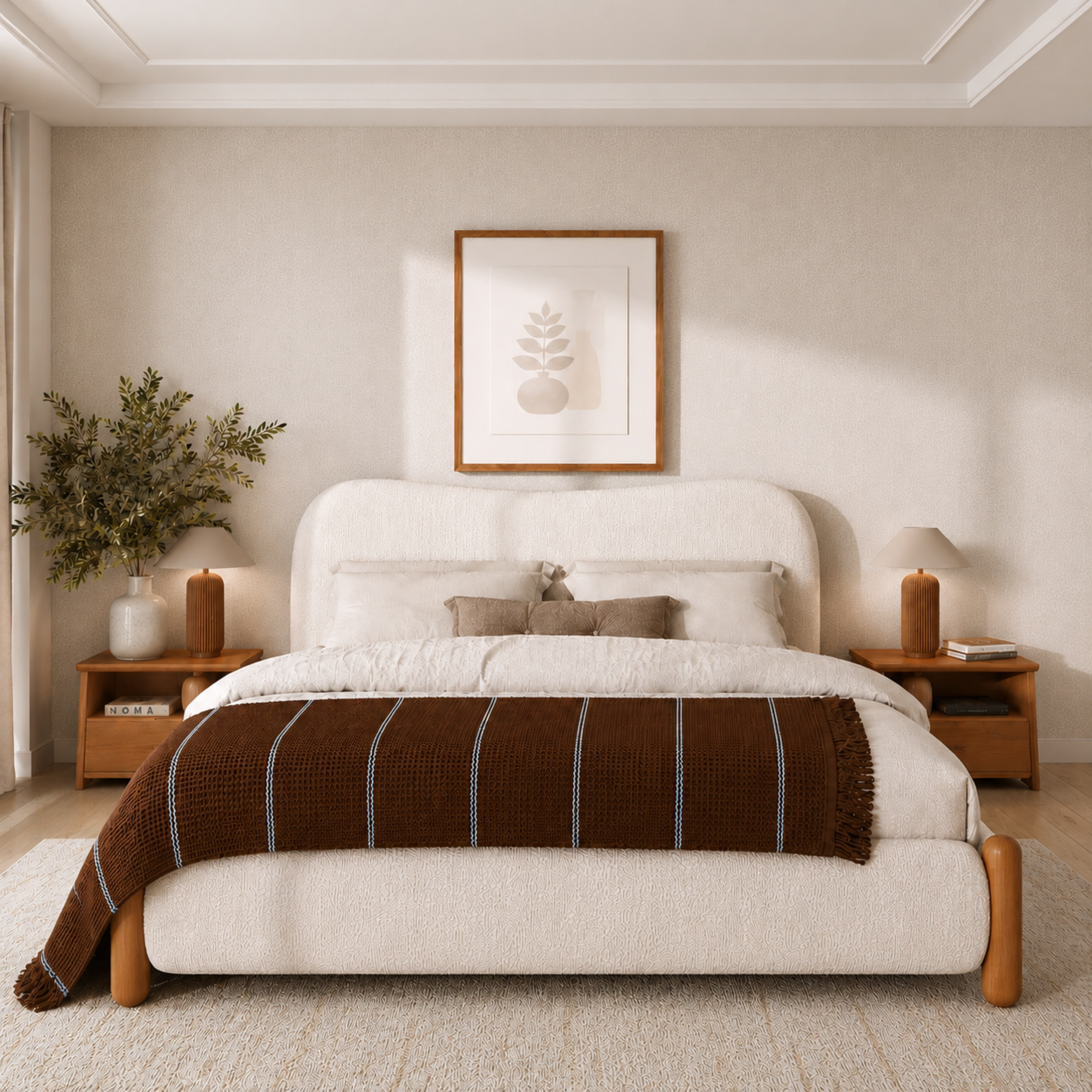 Waffle Stripes Bedspread