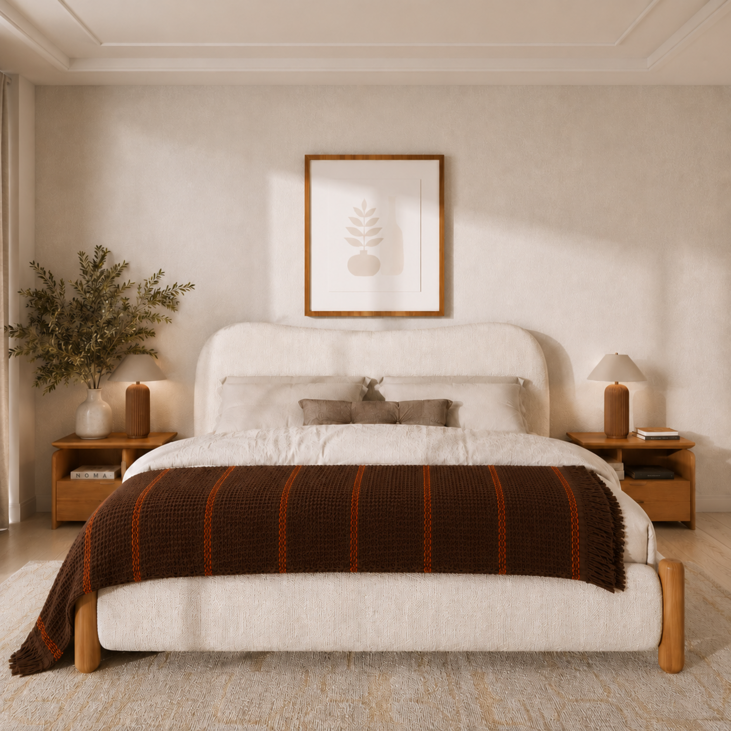 Waffle Stripes Bedspread