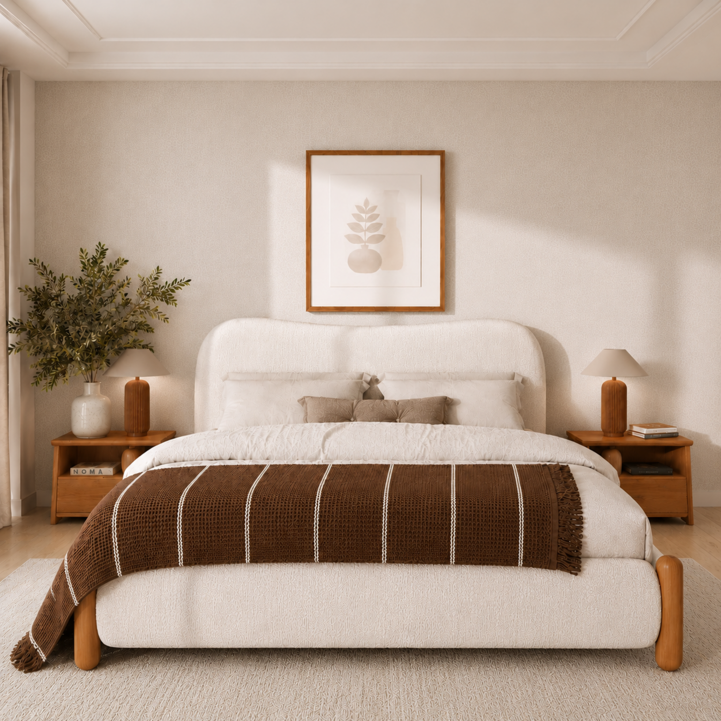 Waffle Stripes Bedspread