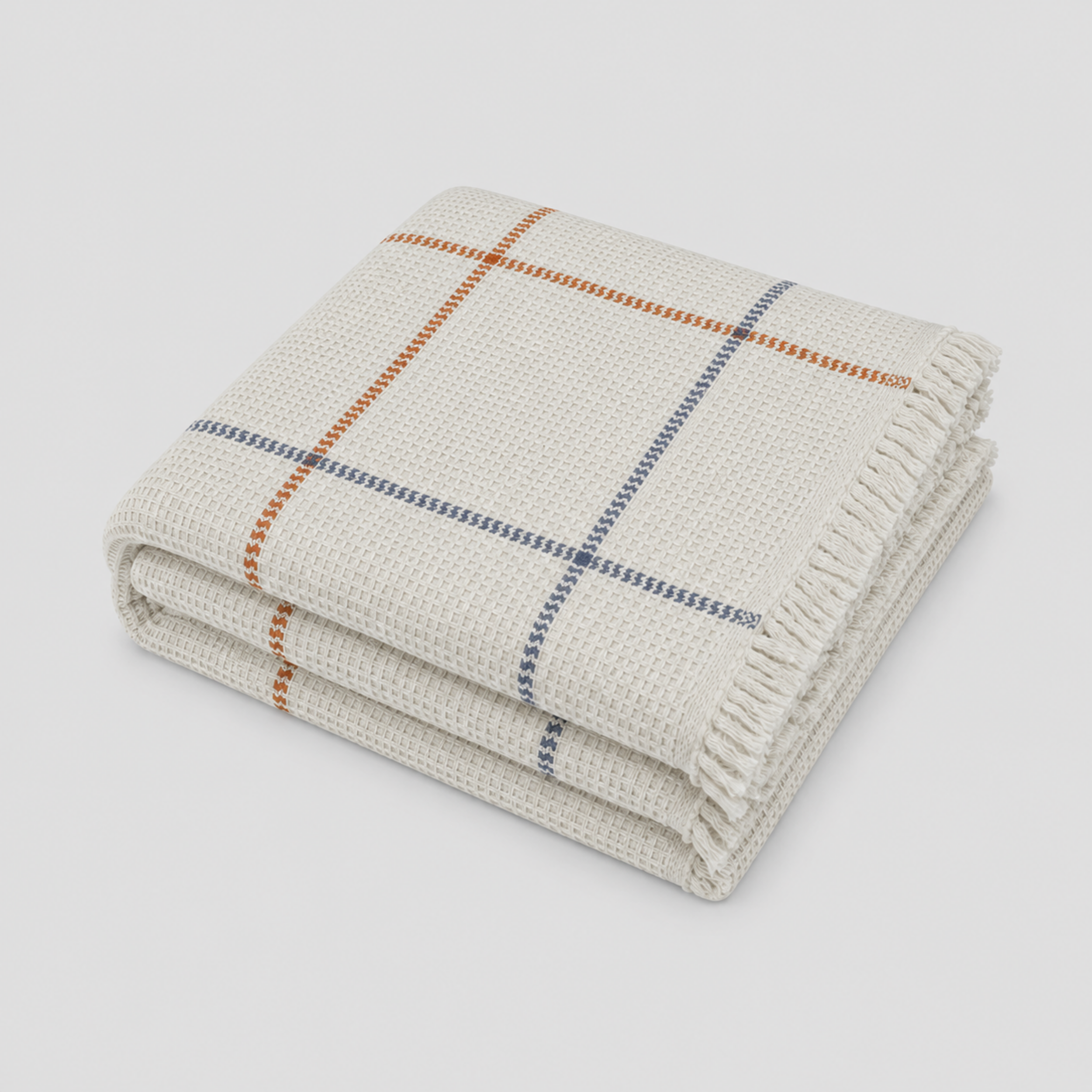 Waffle Throw Blanket Stripe