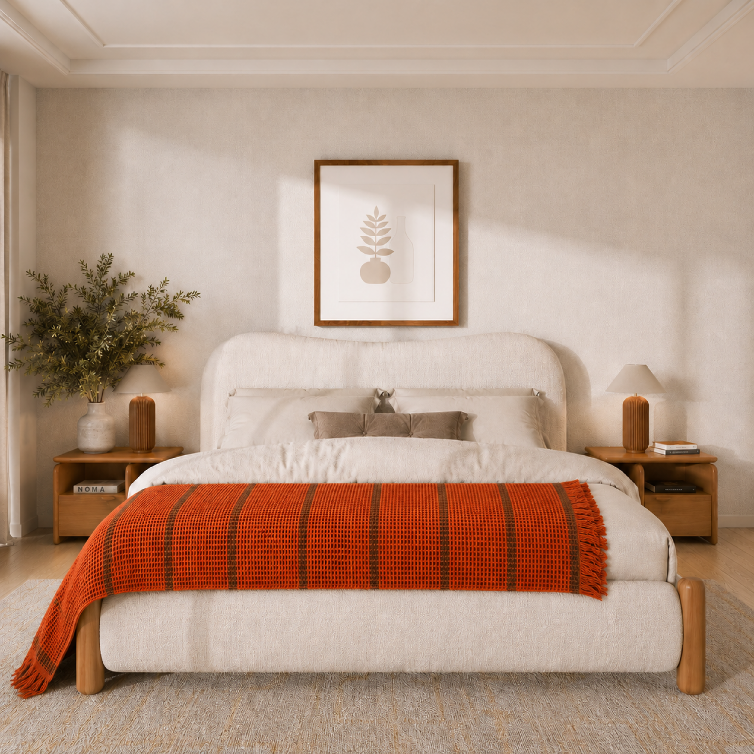 Waffle Stripes Bedspread