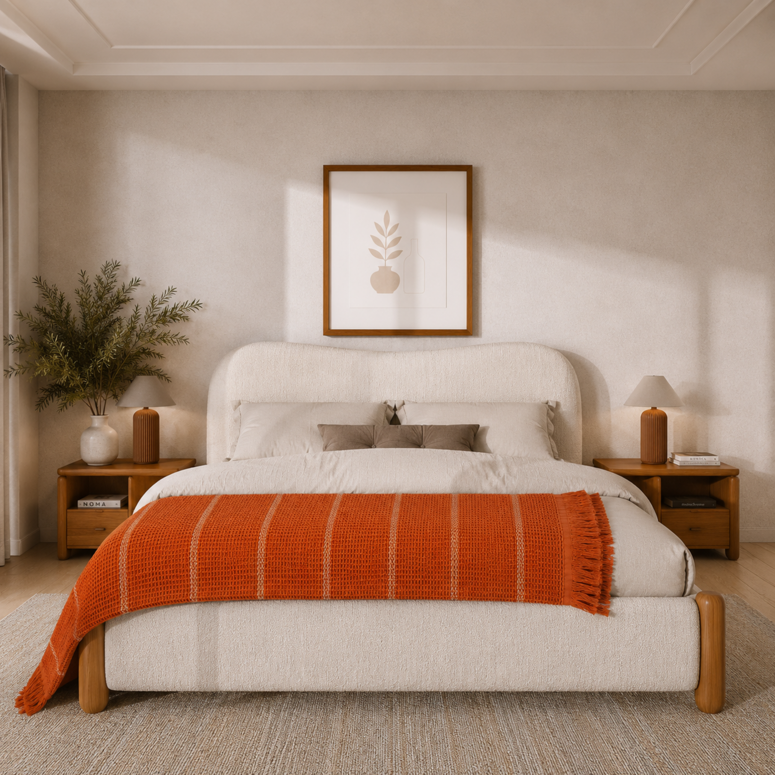 Waffle Stripes Bedspread
