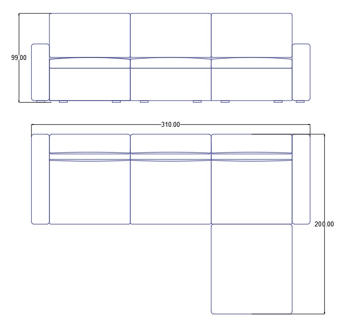 Sink Motion L-Shape Sofa