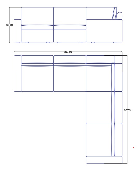 Sink Motion Corner Sofa