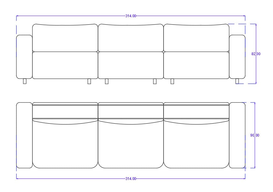 Flow Motion 3 Seater Sofa