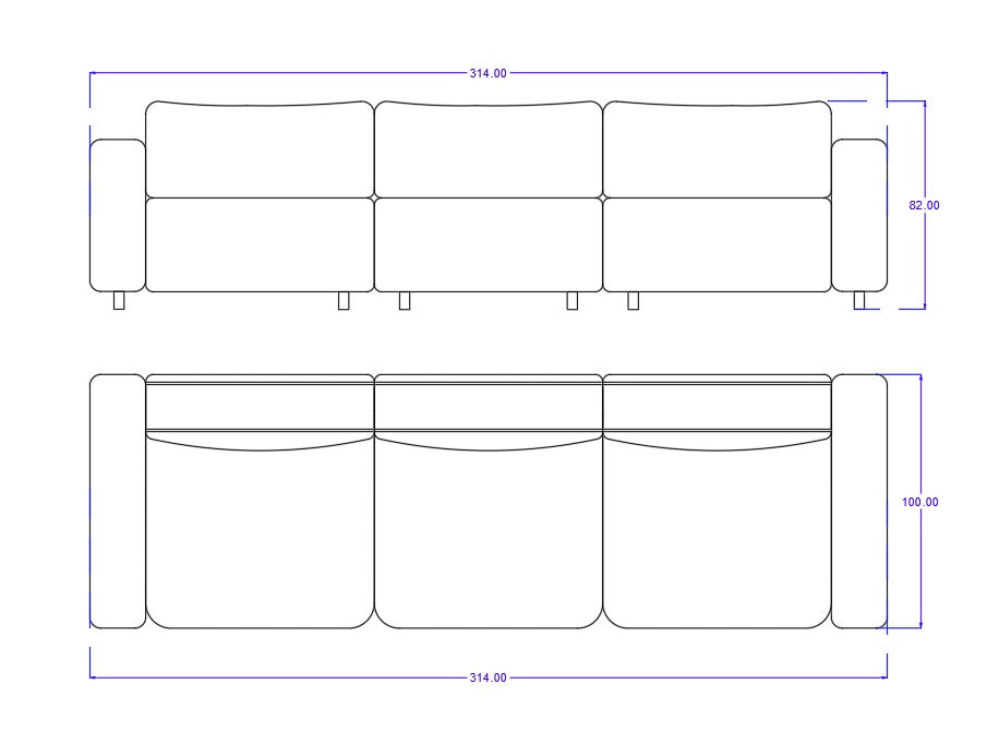 Flow Motion 3 Seater Sofa