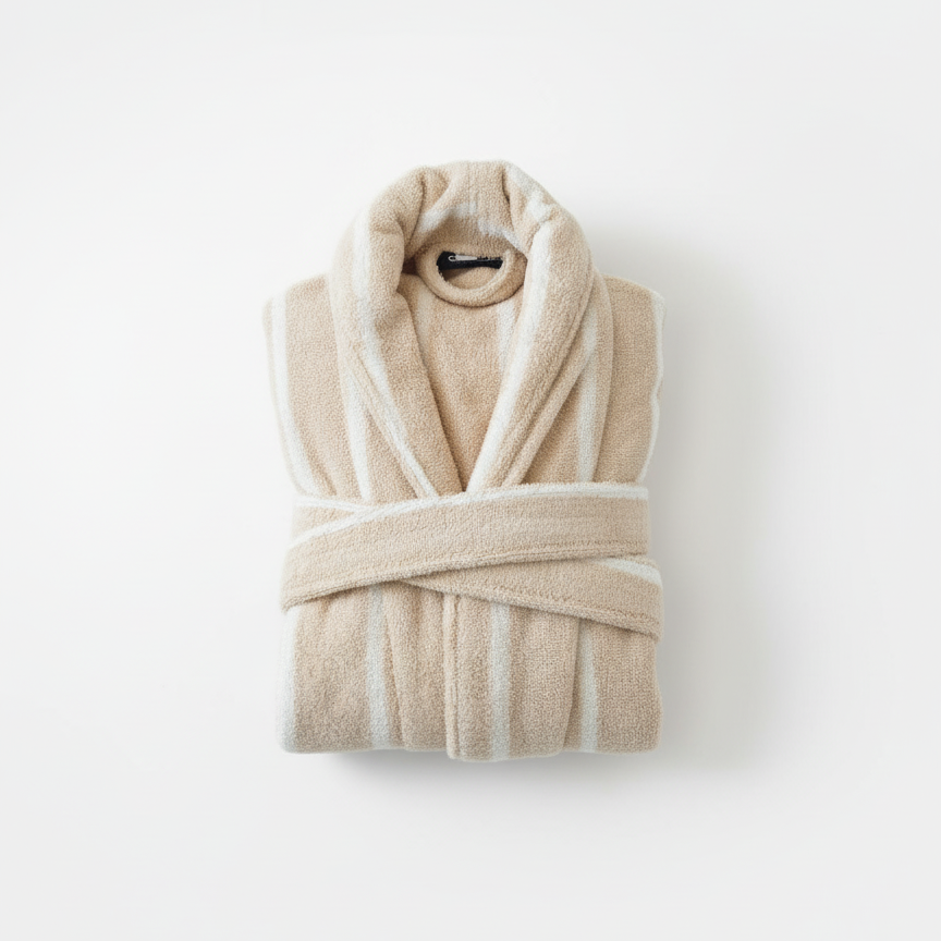 برنس حمام مخطط