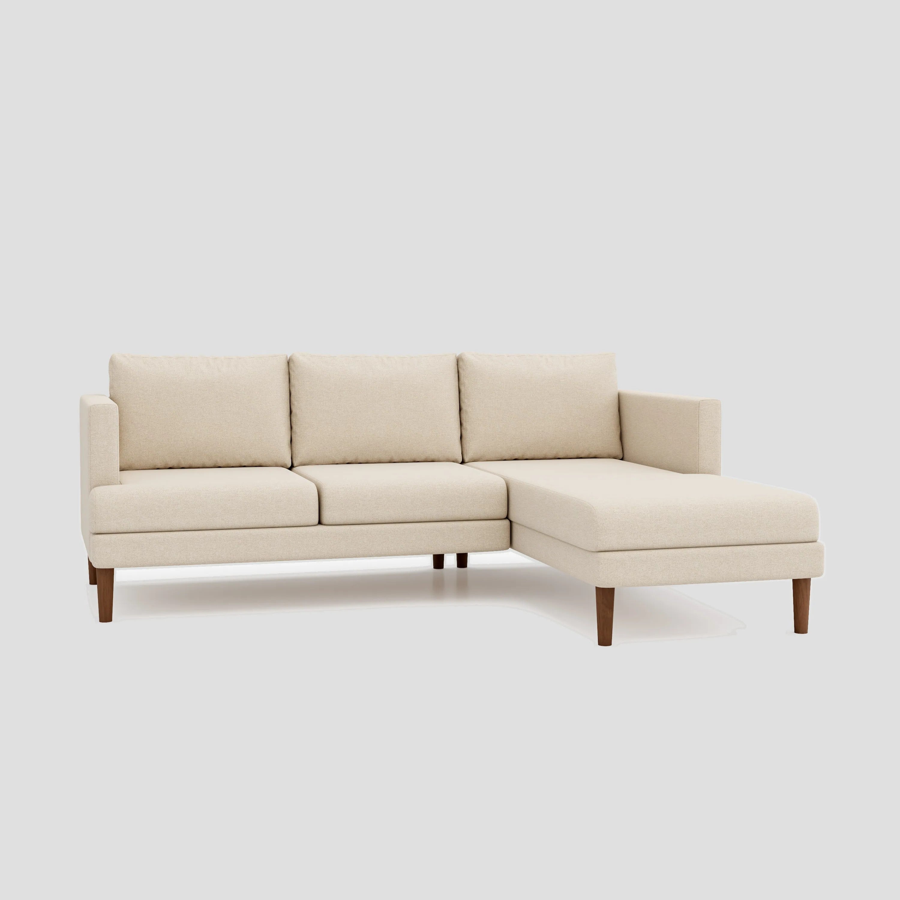 Modern four seater L shape corner sectional chaise sofa for family lounges.