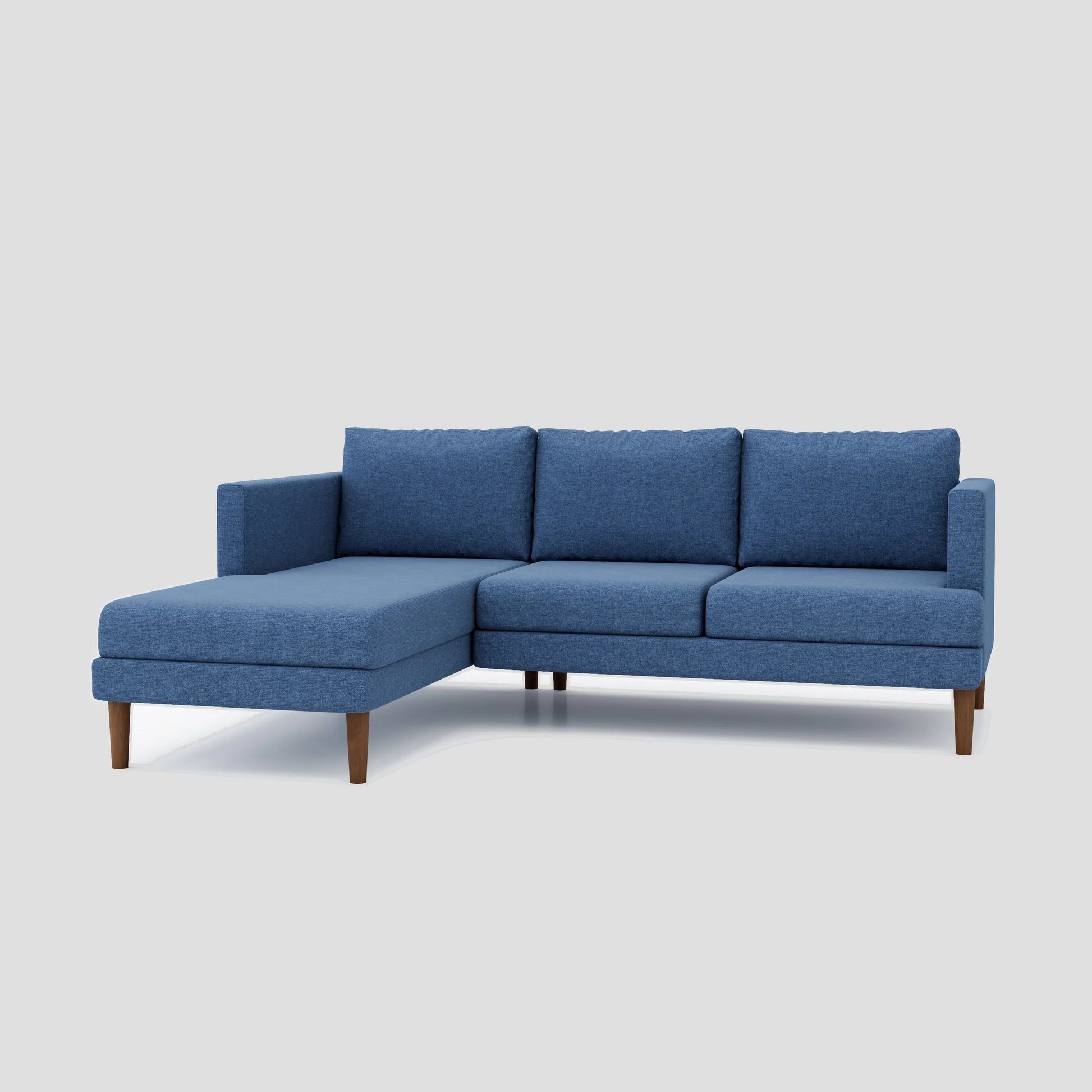 Modern four seater L shape corner sectional chaise sofa for family lounges.