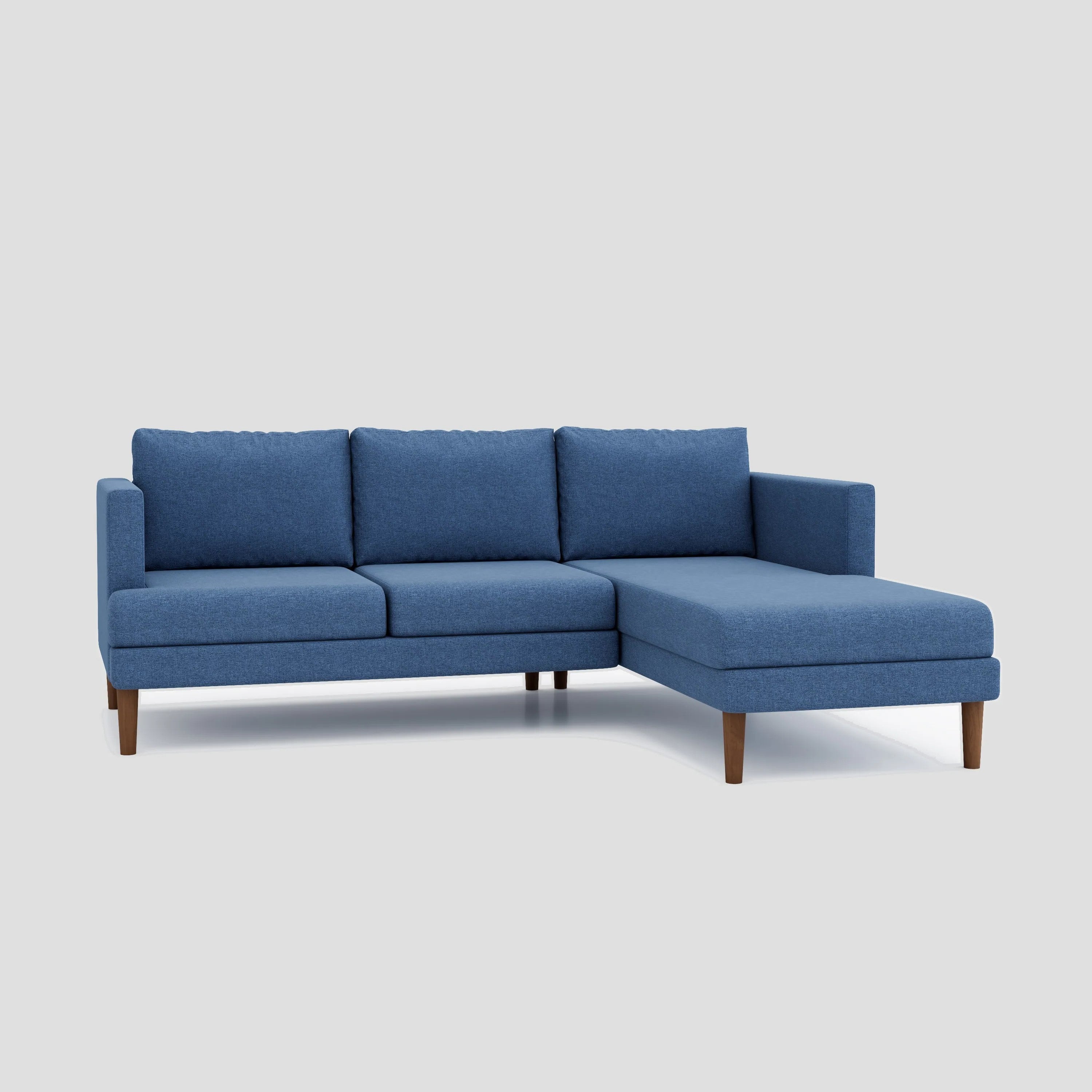 Modern four seater L shape corner sectional chaise sofa for family lounges.
