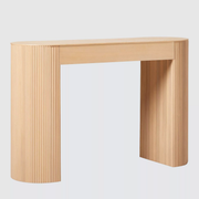 Pieter Fluted Beech Console in solid wood, featuring scandinavian styling, perfect for entryways and hallway.