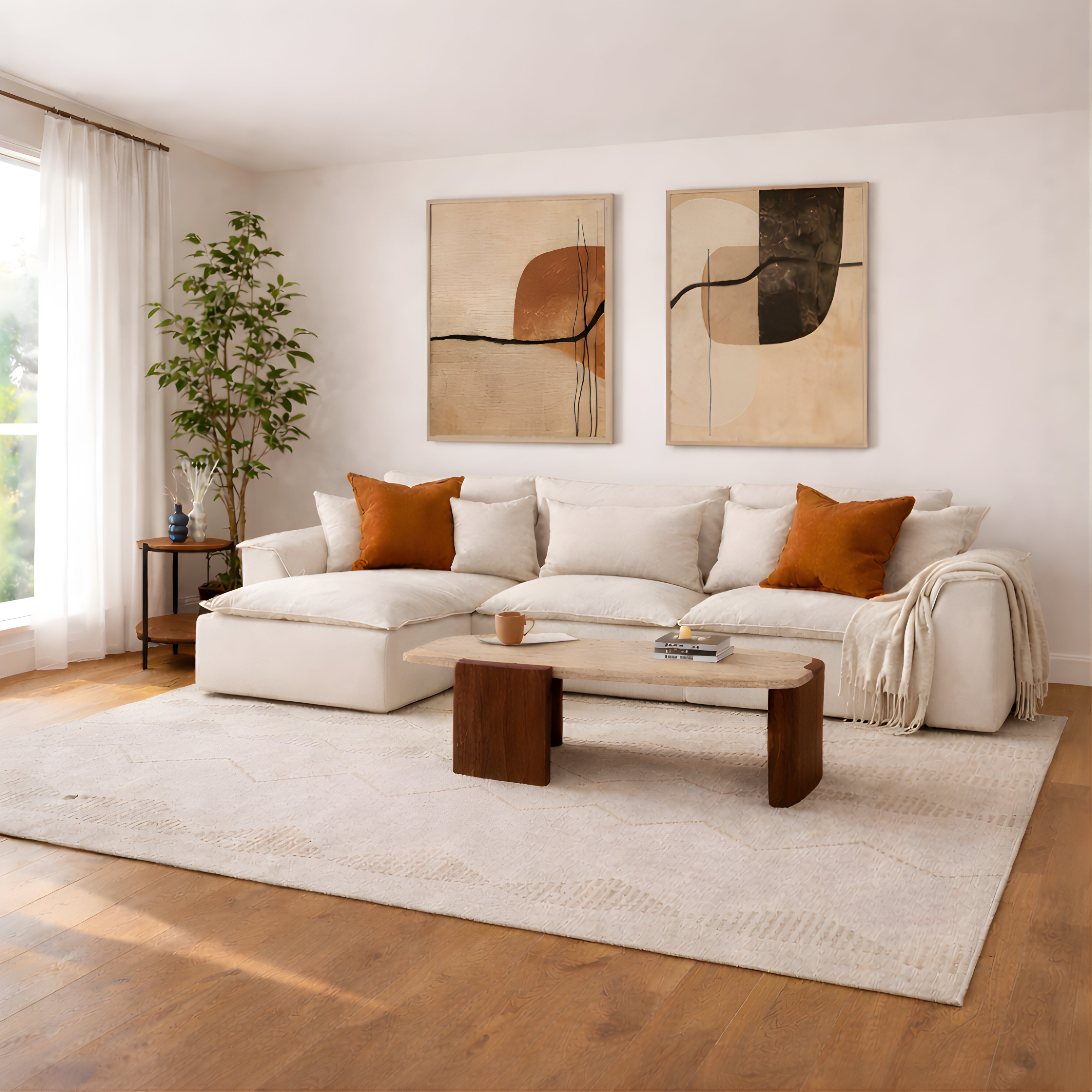 كنبة هافين حرف L 