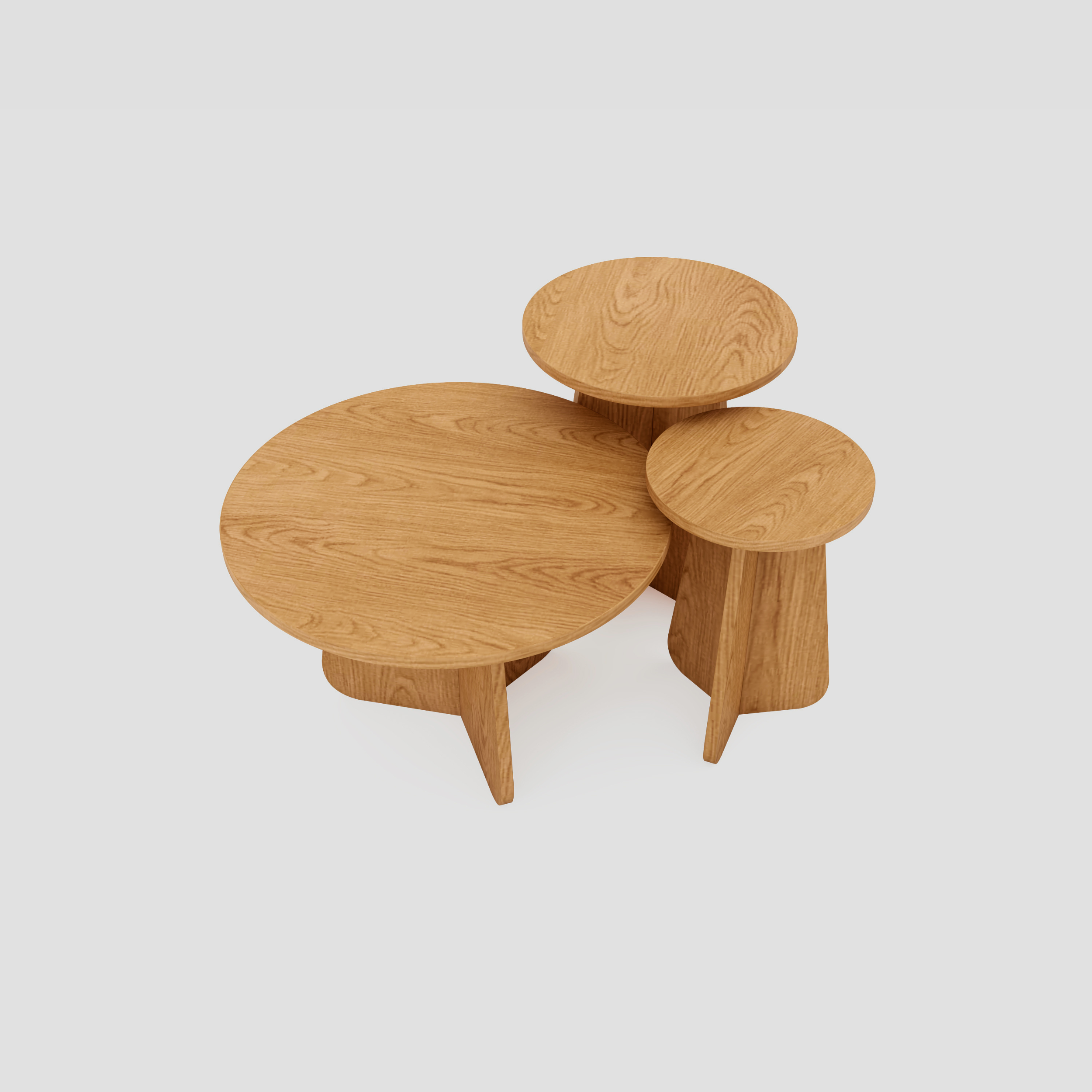 Oak Middle Table Set
