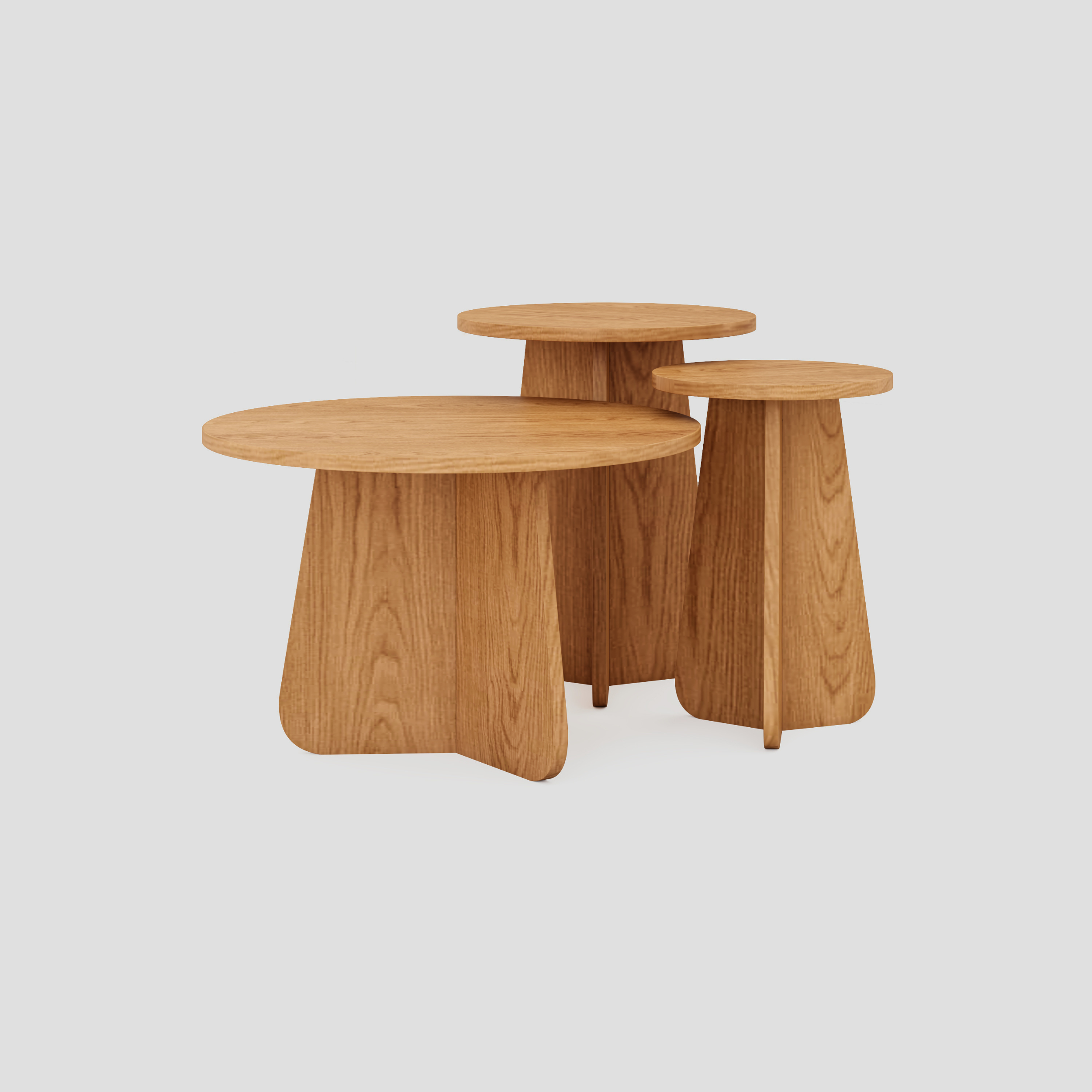 Oak Middle Table Set