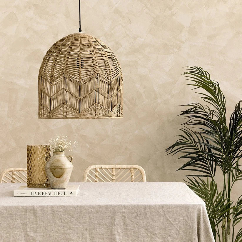 Rattan Lampshade Lighting Unit