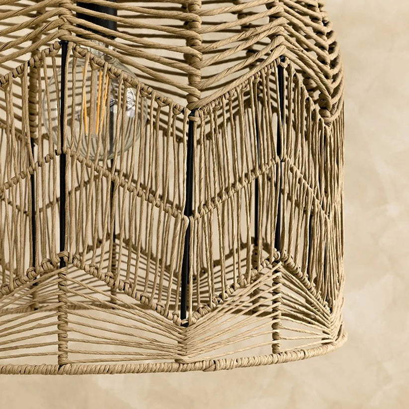 Rattan Lampshade Lighting Unit