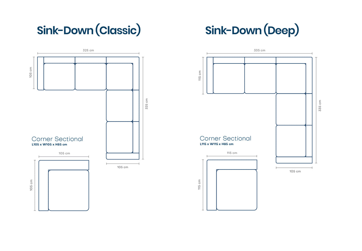 Sink-down Corner Sofa