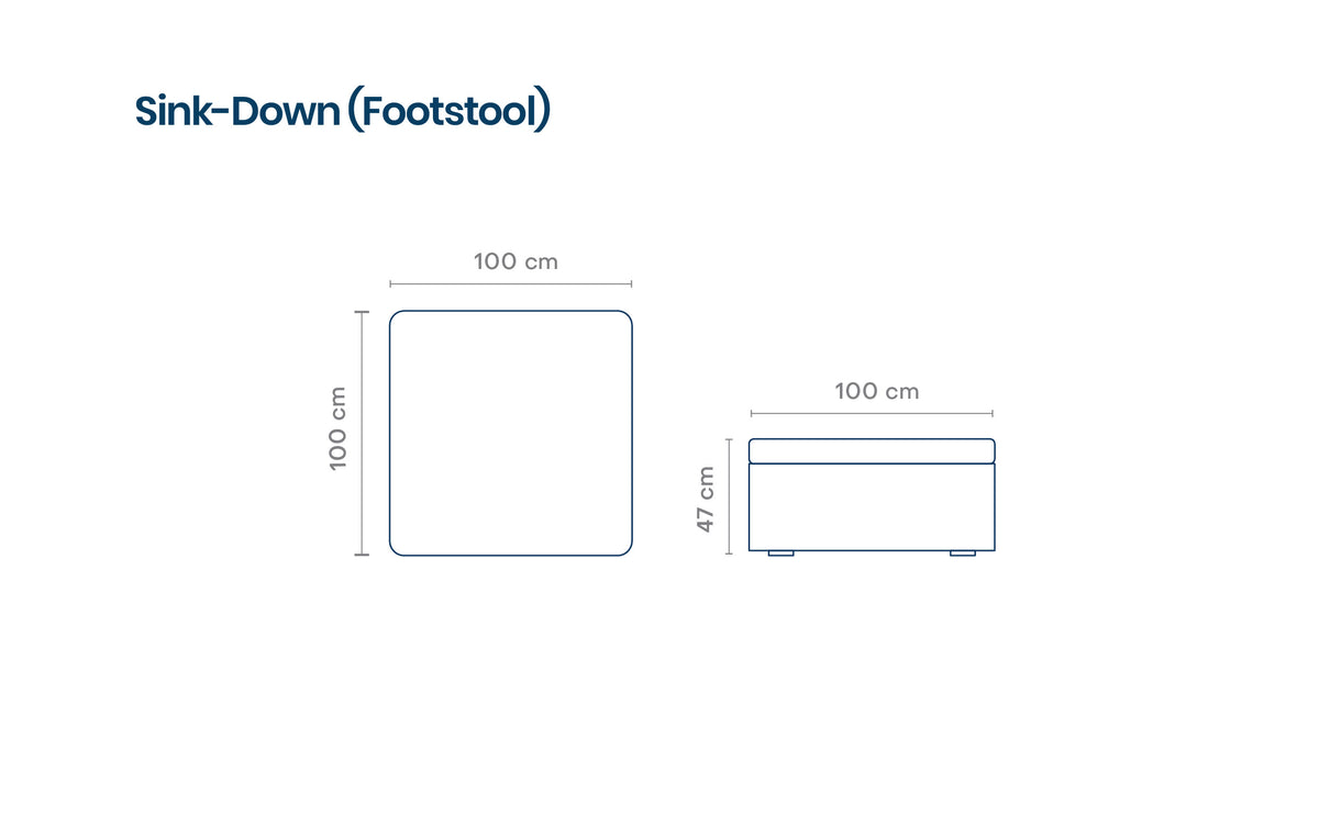 Sink-down Footstool