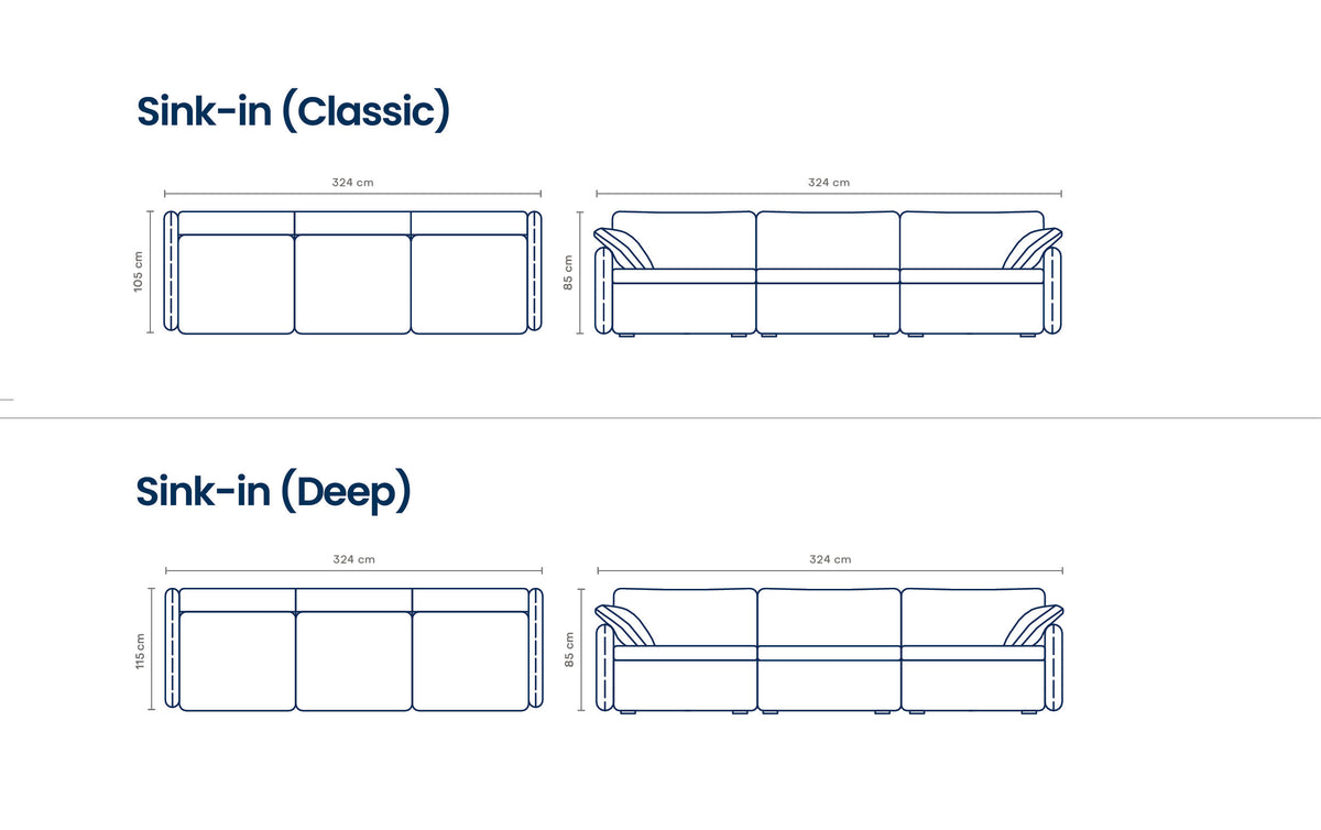 Sink-in 3 Seater Sofa
