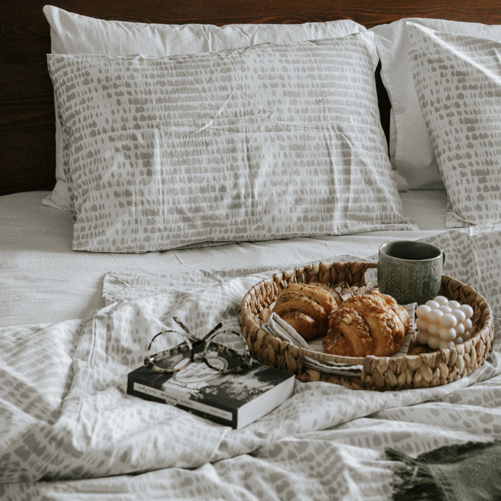 Patterned Percale Duvet Cover Set