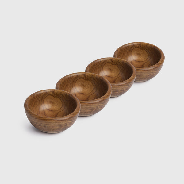 Wooden Munch Small Bowl Set of 4