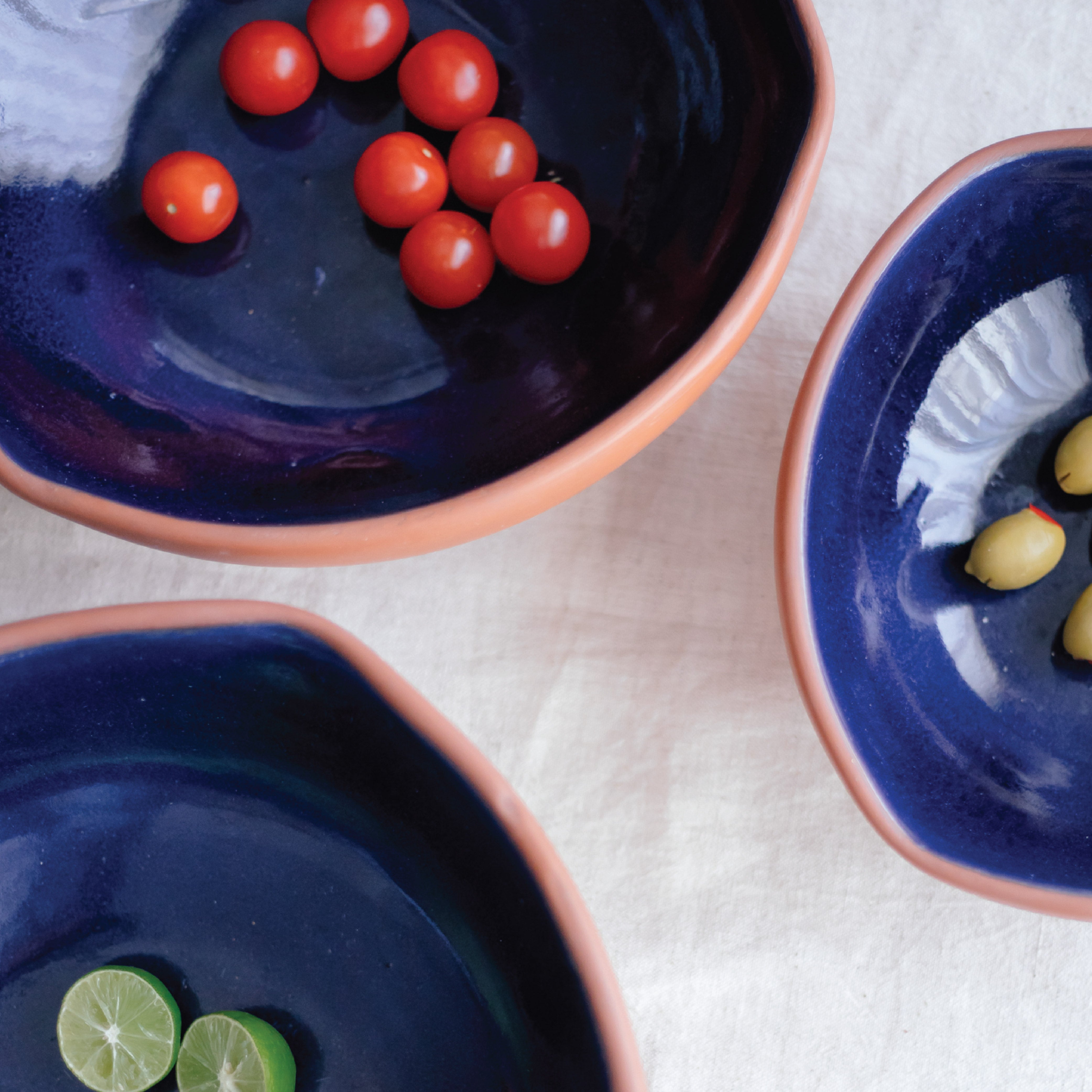 Blue Glaze Pottery Bowl