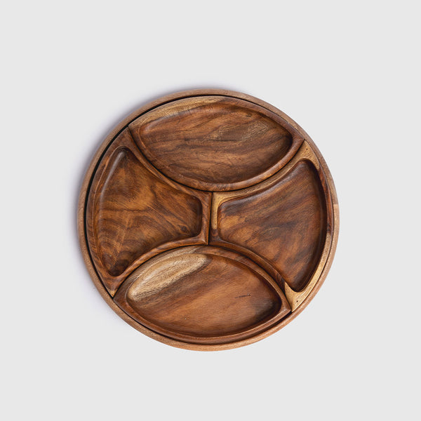 Wooden Lotus Nuts Plate