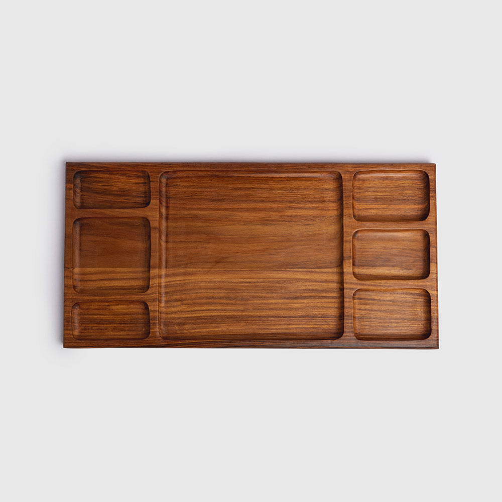 Squared Square Wooden Serving Tray